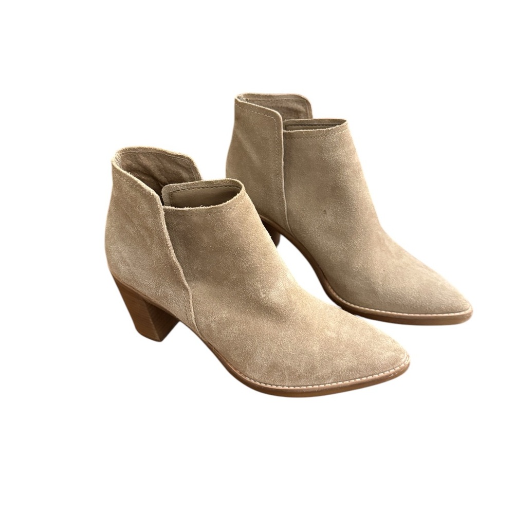 Women's Beige Suede Ankle Boots